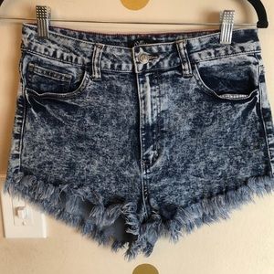 High Waist Stretchy Denim Shorts